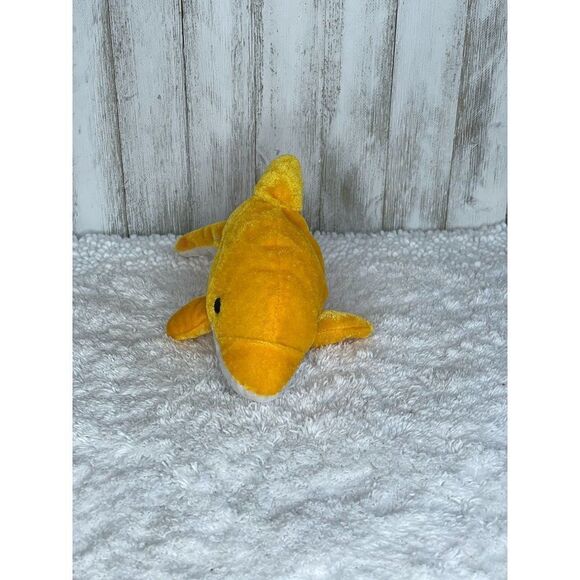 Dolphin Plush Stuffed Animal by Kellytoy Yellow - Picture 2 of 11